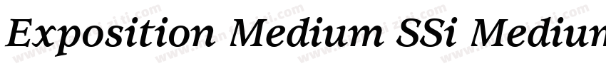 Exposition Medium SSi Medium Italic字体转换